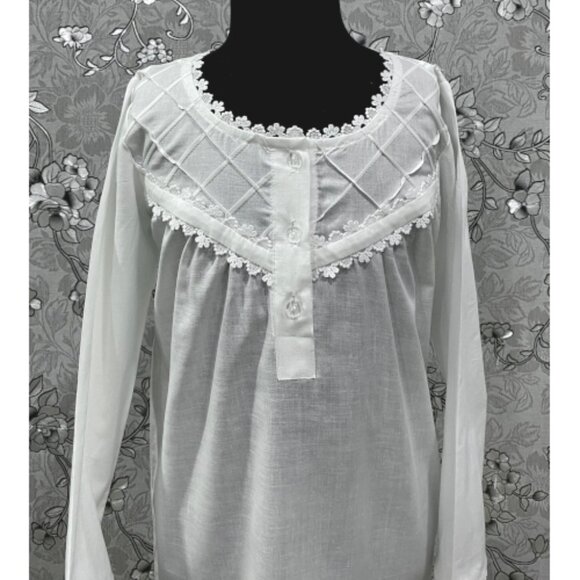 SoieRose Girls Long Sleeve Victorian Cotton Heirloom Dress – SR-1239 - Picture 4 of 6